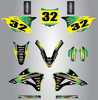 2014 -  2021 Kawasaki KX 85 Full Custom Graphics Kit Sunrise Style Stickers  • $249.90