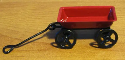 1/12 Dolls House Miniature Red Pull Cart / Trolley Shop Groceries Garden Etc LGW • $3.72