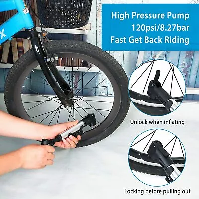 Bike Air Pump Portable Mini MTB Bicycle Tire 120psi Hand Inflator Ball Air Pump • $11.79