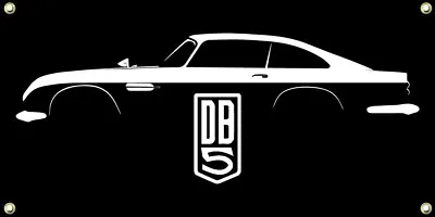 Big Banner Aston Martin DB5 Silhouette Sign Poster Racing 4'x2' • $59.99