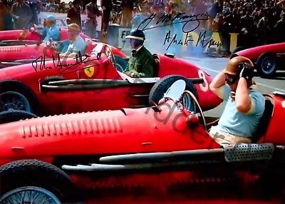 Silverstone Juan Manuel Fangio Mike Hawthorn Alberto Ascari F1 Signed 7x5 Photo • £5.99