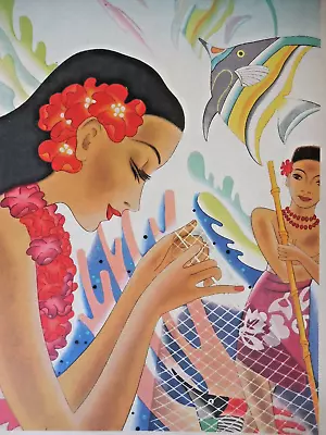 $34.95 • Buy Hawaiian Polynesian Tiki 1952 Menu Mending Net Matson Lines Frank McIntosh
