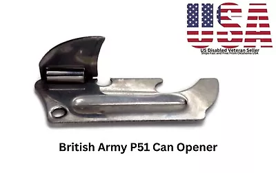 P51 Can/Bottle Opener British Military  Stainless Steel  Ships Free • $3.99