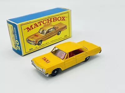 Matchbox Lesney 20c Chevrolet Impala Taxi BPW Near Mint Original Box • $4.19