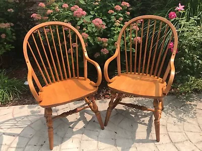 Windsor Armchair Saddle Seat Spindle Back Chair KLI Slovenia Vintage RARE • $299.99