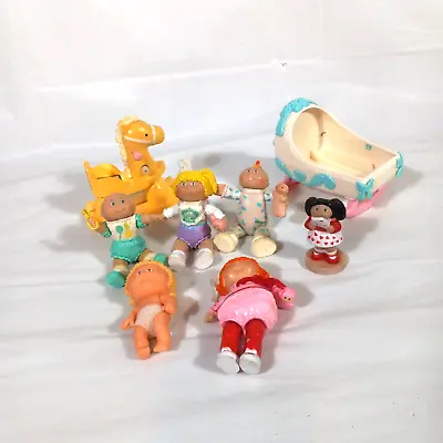 Vintage 1984 Cabbage Patch Kids Doll Mini Figures Rocking Horse Crib Lot • $19.99