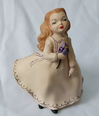 Vintage Painted Holland Mold Bisque Southern Belle Girl Lady Figurine • $14