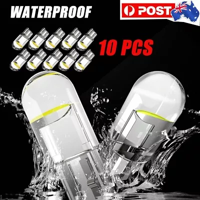 10 PCS White T10 194 168 W5W COB Waterproof Bright Wedge Interior LED Light Bulb • $7.49