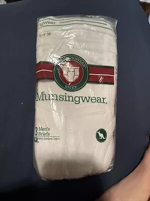 New Munsingwear 36 Underwear White 3 Pack 100% Cotton 1997 Vintage • $38