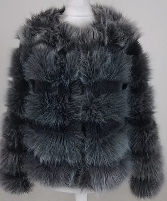 £7.99 • Buy Women's Vera & Lucy Coat Size M Grey Fur Long Sleeved Hook & Eye Closure NWOT F2