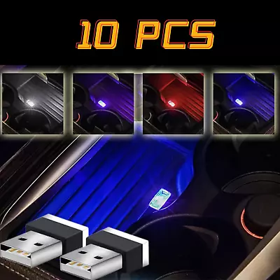10PCS USB LED Mini Car Light Neon Atmosphere Ambient Bright Lamp Light • $9.99