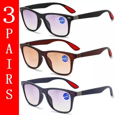 3Pairs Men Bifocal Reading Glasses Reader Sunglasses Progressive Bifocal Lens • $22.49