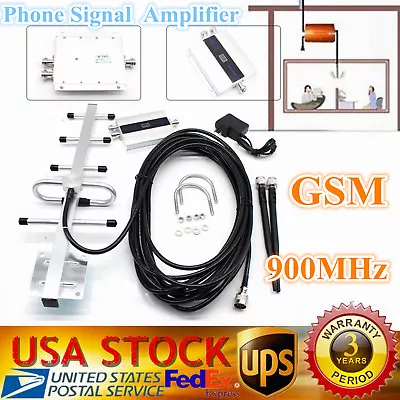 Mobile Cell Phone Signal Booster Amplifier Repeater 2G 3G 4G GSM 900MHz Yagi Kit • $40.85