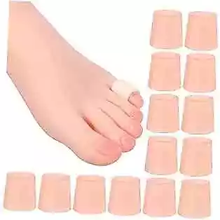  Silicone Small Toe Sleeves 14 Pieces Toe Caps Little Toe Protectors Feet Pink • $12.38