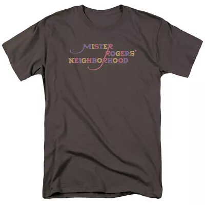 Mister Rogers Colorful Logo T Shirt Mens Licensed Classic TV Show Charcoal • $17.49