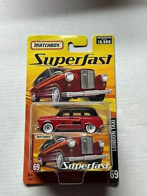 Rare Wheel Variant Matchbox 2005 Superfast 69 London Taxi Red Limited Edition  • $10