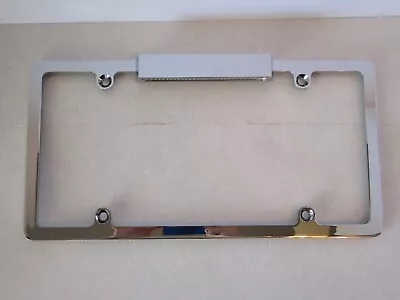 Chrome Aluminum License Plate Frame With Light Car Truck  #6071 • $39.95