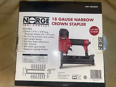 Norge Tool Company #10024602. 18 Gauge Narrow Crown Stapler • $58.75