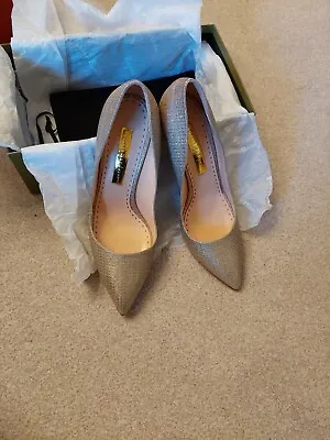 £115 • Buy RUPERT SANDERSON Gold Glitter Court Shoes Heels 