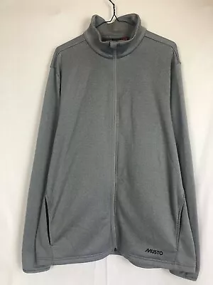 Musto Full Zip Grey Jacket Pullover Size XL Sportswear Embroidered Logo Everyday • $46.86