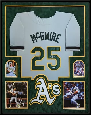 Framed In Suede Oakland A's Mark Mcgwire Autographed Signed Jersey Jsa Coa • $1250