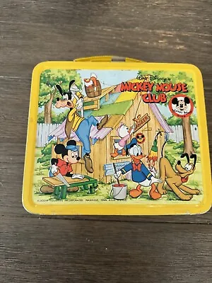 2 Different Vintage 1970s Walt Disney World Mickey Mouse Metal Lunch Box • $50