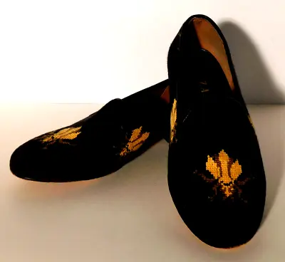 $34.50 • Buy Zalo Needlepoint Yellow Honey Bee Shoes Loafers Flats Size 7.5 / 7 1/2 M