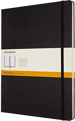 Moleskine QP100 Notebook NEW Black Hardcover Ruled Ivory Paper 192 Pages • $25.99