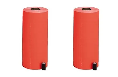 FLUORESCENT RED LABEL FOR MONARCH 1110 PRICING GUN 2 SLEEVES=32 ROLLS 2 Ink Roll • $31.33