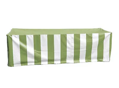 Fitted Vinyl Tablecloth 96x30 Green White Rectangle Banquet Display Table Cover • $109.99