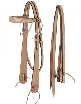 Royal King Light Oil Ranch Boss Browband Headstall W/ Reins Horse Tack Equine • $35.50