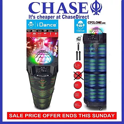 IDance Cyclone 6000 Karaoke Party Dance Machine PA System / Bluetooth RRP £399 ~ • £122.93