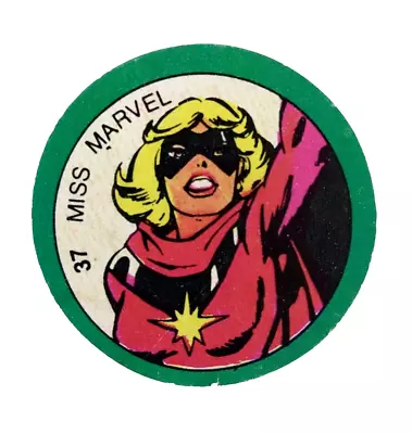 1980 Marvel Superheroes Miss Marvel Card Pog Argentina Variant Not Terrabusi #37 • £13.24