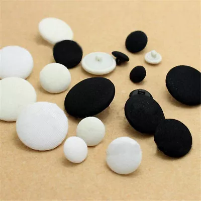 $2.19 • Buy 10pcs 10-20mm Shank Buttons Sewing Scrapbooking Round Cotton Fabric DIY Crafts