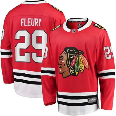 Men's Chicago Blackhawks Marc Andre Fleury Breakaway Player NHL Hockey Jersey • $115.88