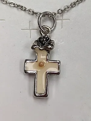 Made In USA Christian MUSTARD SEED Faith SILVER CROSS Pendant & Necklace Chain • $35.97