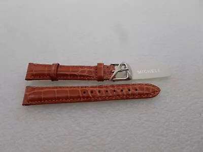 Genuine Michele 16mm  Coral  Alligator  Watch Band Strap NEW • $37.77
