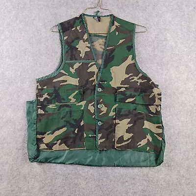 South Bend Maurice Sporting Goods Vest Mens M Camo Hunting Shooting Vest • $13.68