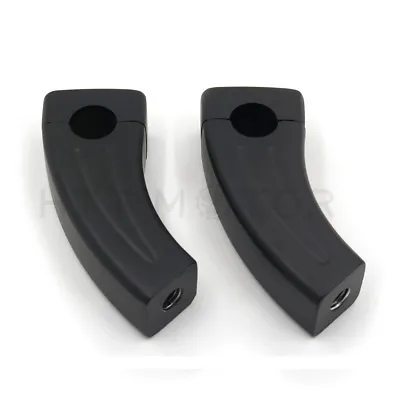 Pair 3.5   Black HANDLEBAR PULL BACK RISERS For HONDA YAMAHA SUZUKI 7/8  22mm • $35.69