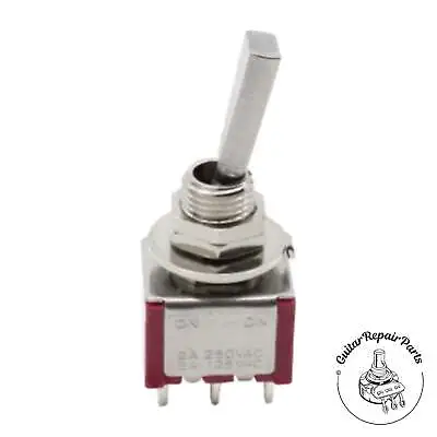 Carling On-On 2 Position DPDT Mini Toggle Switch W. Flat Bat - Chrome • $9.08