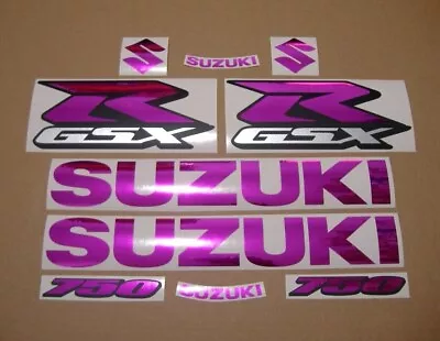 Decals For Suzuki GSXR 750 Chrome Pink Stickers Graphics Mirror Gsx-r Srad Set • $66