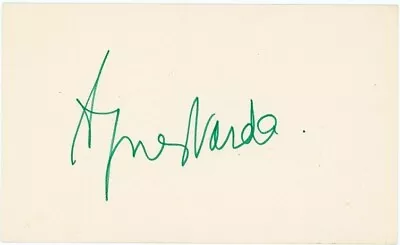 Agnes Varde - Signed Index Card • $68