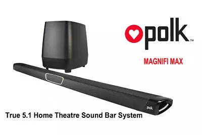 Polk Audio Wireless Sound Bar+Sub Woofer+Bluetooth+Google Chromecast-MAGNIFI MAX • $99.99