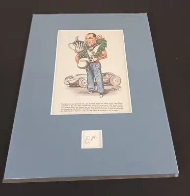 £69.99 • Buy Signed Sir Stirling Moss 16x12in 1950s Sallon Cartoon Display
