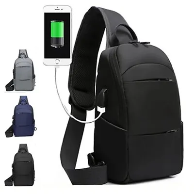 Mens Crossbody Shoulder Bag Waterproof Messenger Chest Travel Pack • $19.99