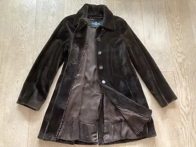 J. Mendel Women Real Sheared Mink Fur Brown Coat Thick Overcoat Outwear Small • $3995