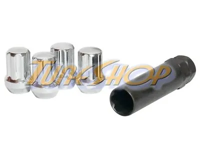 4 Duplex 7 Spline Wheel Lock Lug Nuts Key 14x1.5 M14 1.5 Acorn Close End Chrome • $13.95