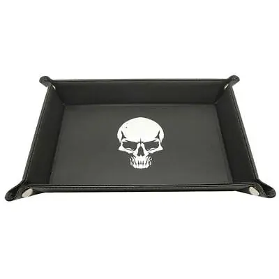 $16.45 • Buy SKULL DICE TRAY Board Game RPG Foldable Collapsible Die Roller Campaign Coins