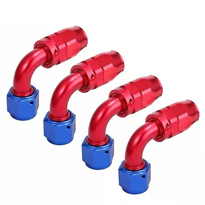 4Pcs AN6 -6AN Swivel Hose End Fitting Adaptor 90° Degree For Oil Fuel Line BURD • $17.05