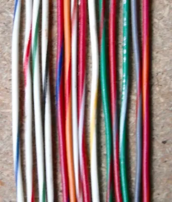 20 AWG 10/30 Automotive And Industrial Wire 13 Diffrent Two Colour Sheath's 2 Mt • £1.80